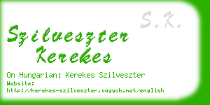 szilveszter kerekes business card